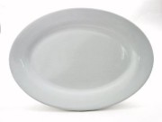 oval plate white 10''